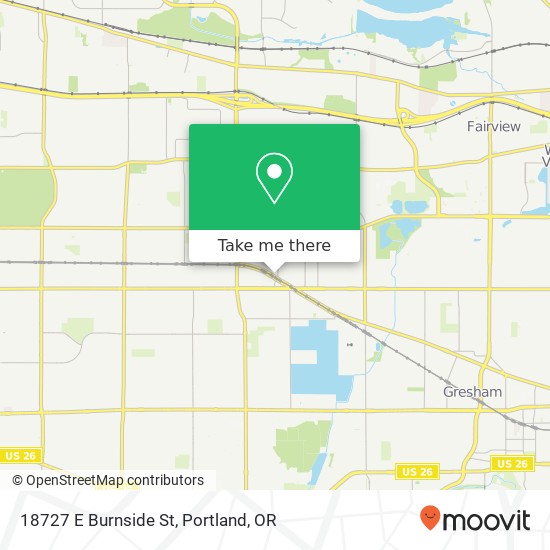 18727 E Burnside St map