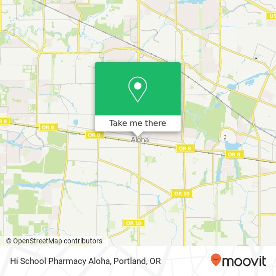 Hi School Pharmacy Aloha map