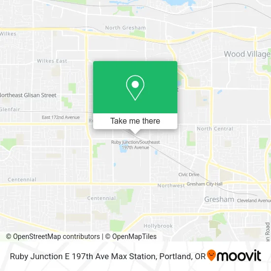 Ruby Junction E 197th Ave Max Station map