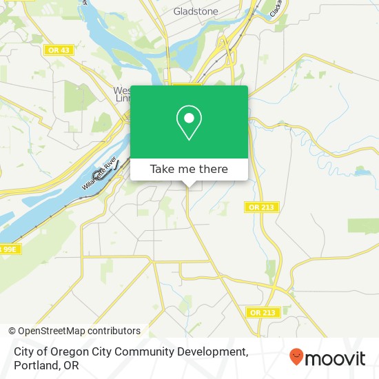 Mapa de City of Oregon City Community Development