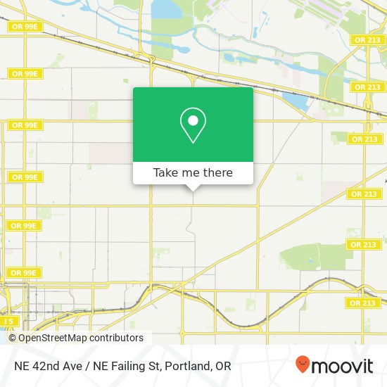 NE 42nd Ave / NE Failing St map