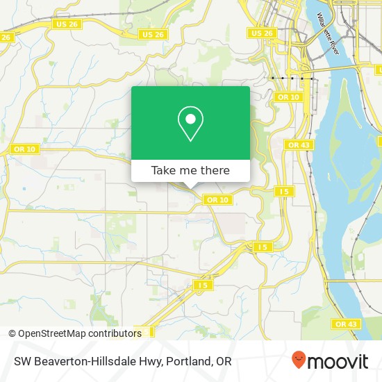 Mapa de SW Beaverton-Hillsdale Hwy