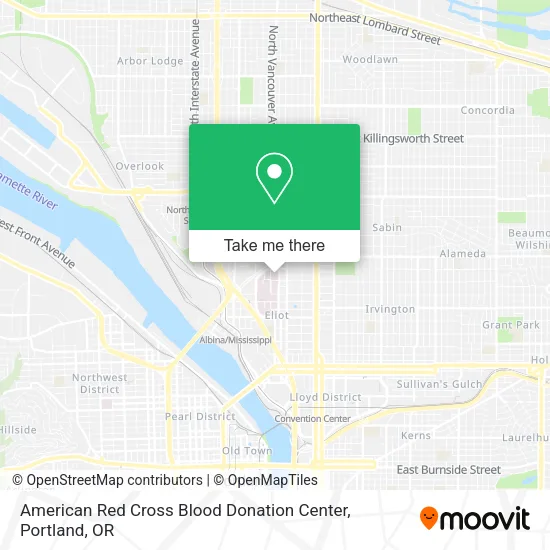 Mapa de American Red Cross Blood Donation Center