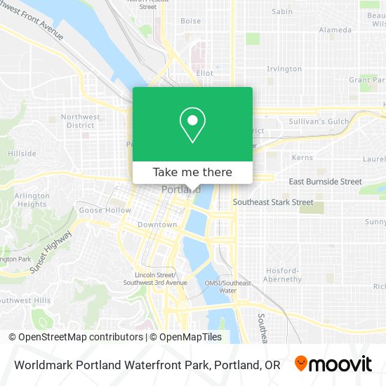 Worldmark Portland Waterfront Park map