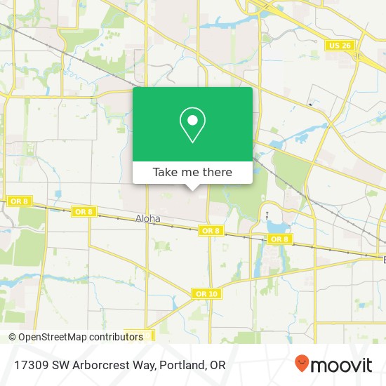 17309 SW Arborcrest Way map
