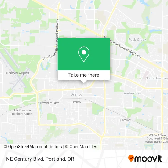 Mapa de NE Century Blvd
