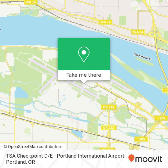 TSA Checkpoint D / E - Portland International Airport map