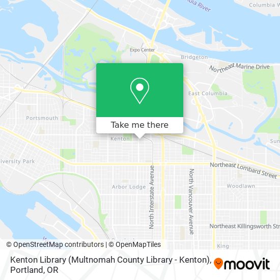 Mapa de Kenton Library (Multnomah County Library - Kenton)