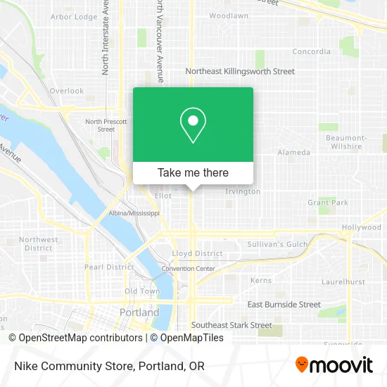 Mapa de Nike Community Store