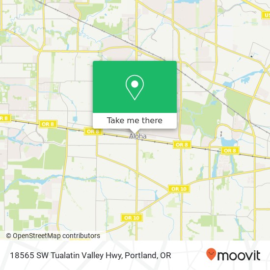 18565 SW Tualatin Valley Hwy map