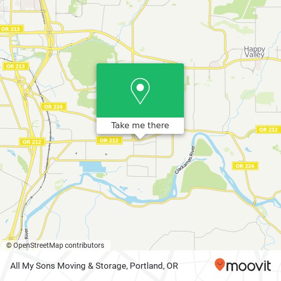 Mapa de All My Sons Moving & Storage