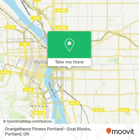 Orangetheory Fitness Portland - Goat Blocks map