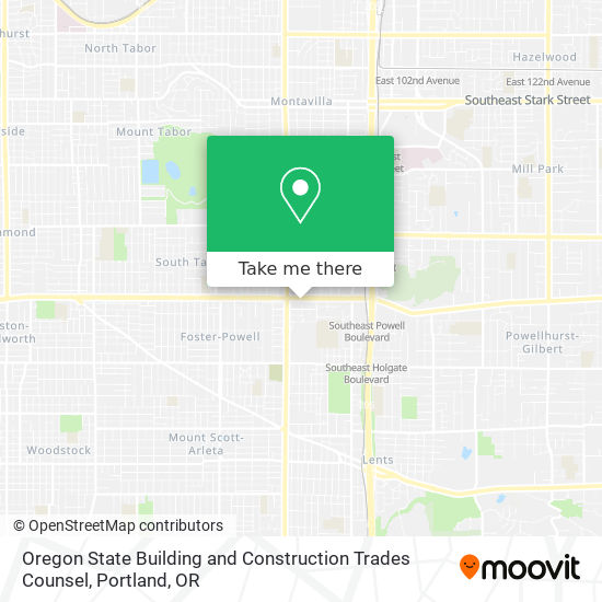 Oregon State Building and Construction Trades Counsel map