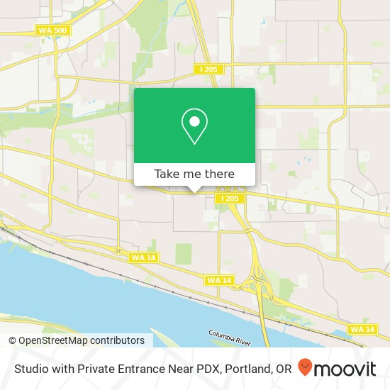 Mapa de Studio with Private Entrance Near PDX