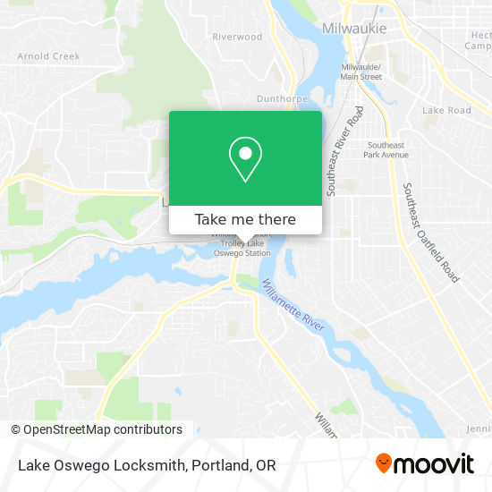 Mapa de Lake Oswego Locksmith