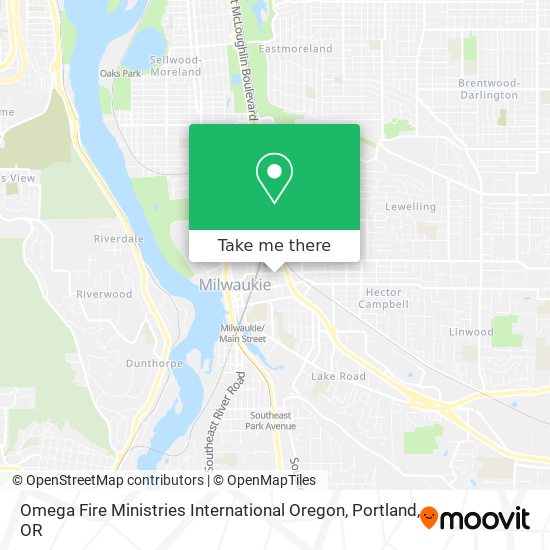 Mapa de Omega Fire Ministries International Oregon