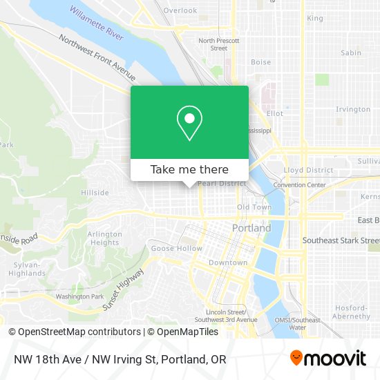 NW 18th Ave / NW Irving St map