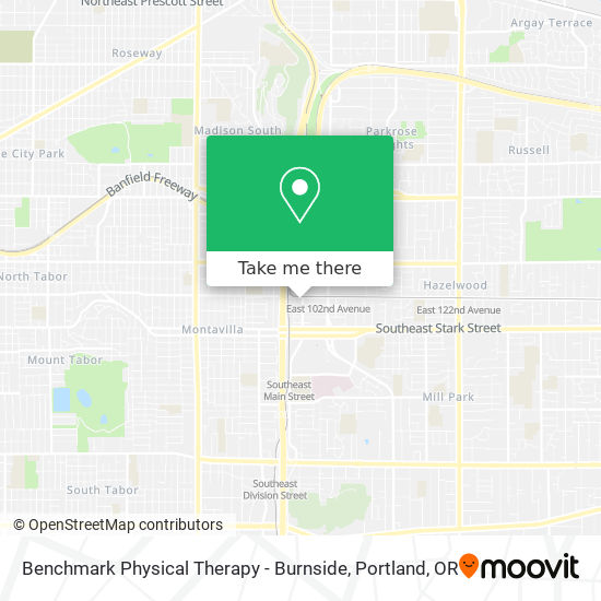 Mapa de Benchmark Physical Therapy - Burnside