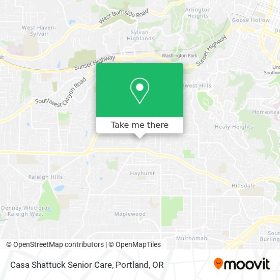 Mapa de Casa Shattuck Senior Care