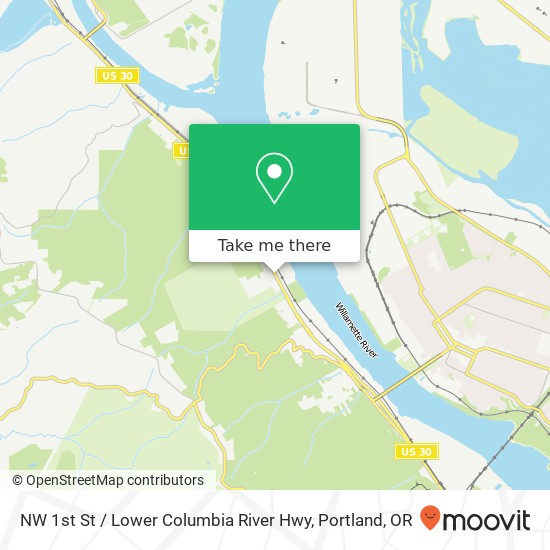 NW 1st St / Lower Columbia River Hwy map