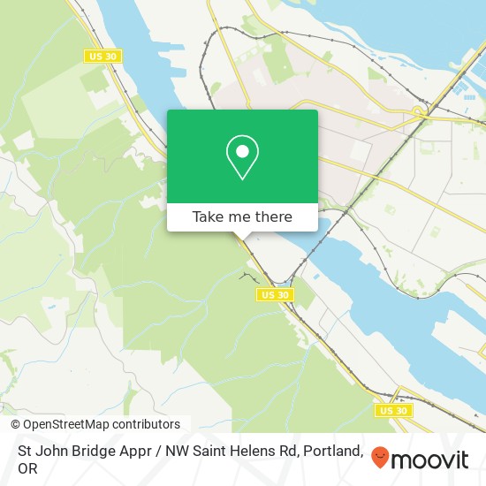 Mapa de St John Bridge Appr / NW Saint Helens Rd