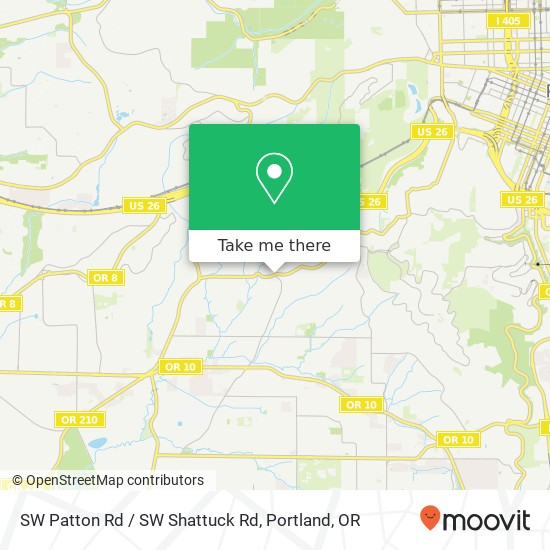 SW Patton Rd / SW Shattuck Rd map