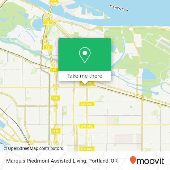 Marquis Piedmont Assisted Living map