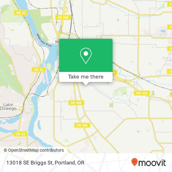 13018 SE Briggs St map