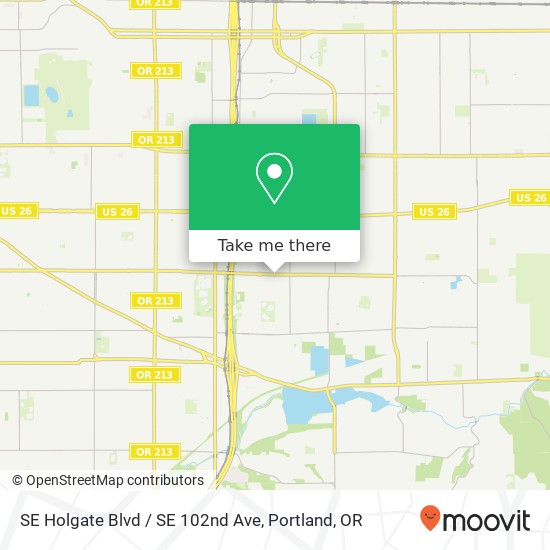 Mapa de SE Holgate Blvd / SE 102nd Ave