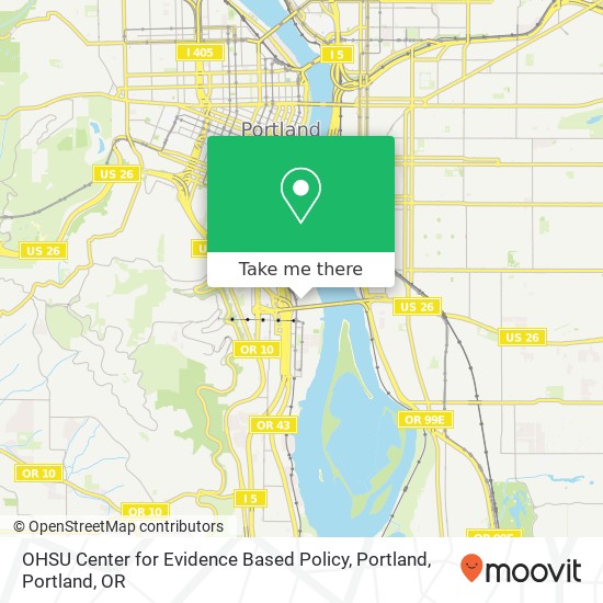 Mapa de OHSU Center for Evidence Based Policy, Portland