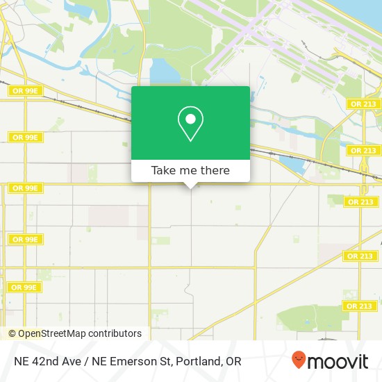 NE 42nd Ave / NE Emerson St map