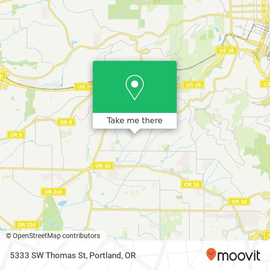 Mapa de 5333 SW Thomas St