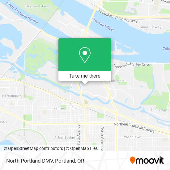 Mapa de North Portland DMV
