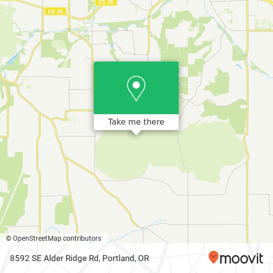 Mapa de 8592 SE Alder Ridge Rd