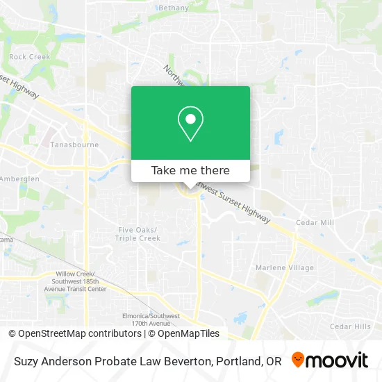 Suzy Anderson Probate Law Beverton map