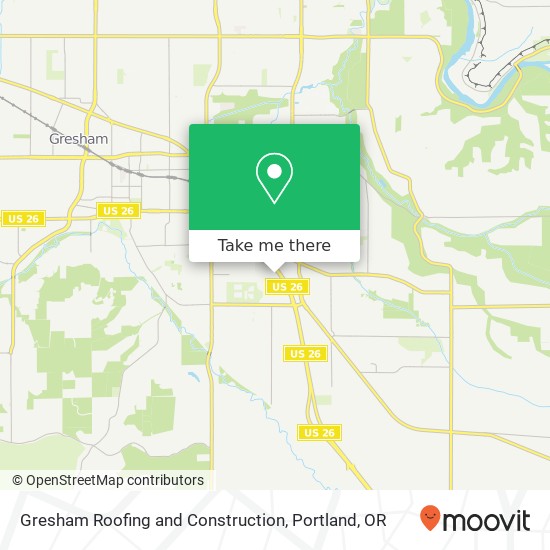 Gresham Roofing and Construction map