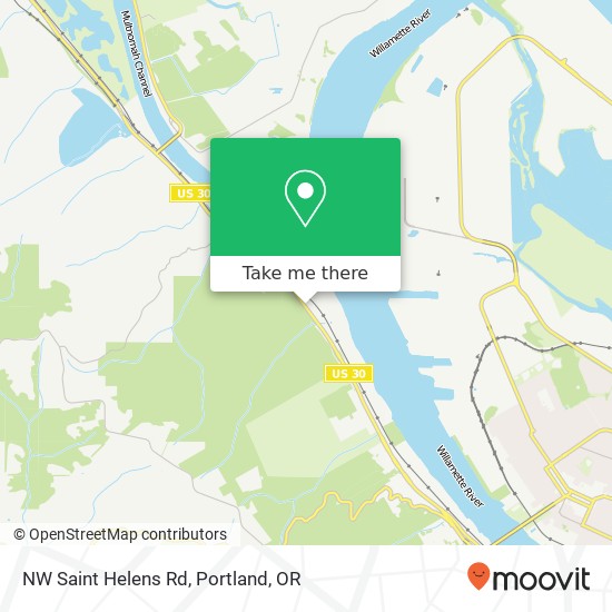 NW Saint Helens Rd map