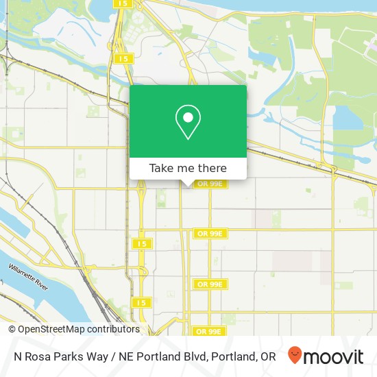 Mapa de N Rosa Parks Way / NE Portland Blvd