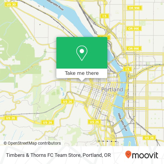 Mapa de Timbers & Thorns FC Team Store