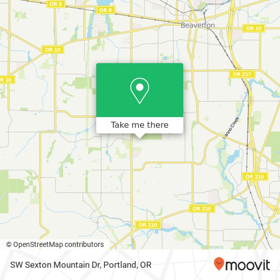 SW Sexton Mountain Dr map