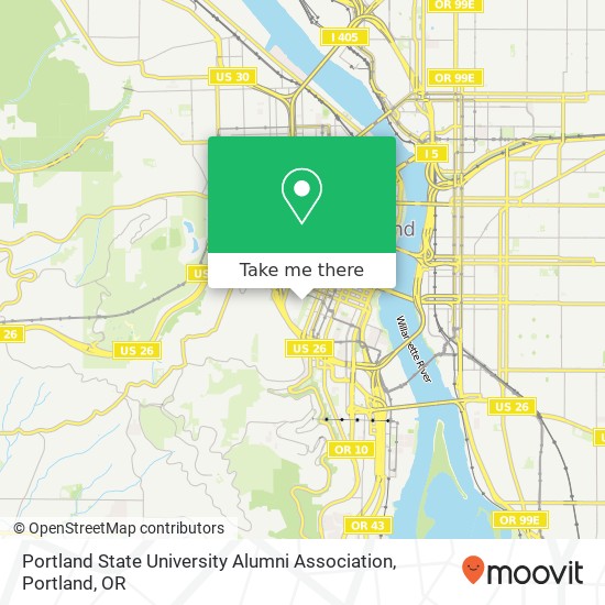 Portland State University Alumni Association map