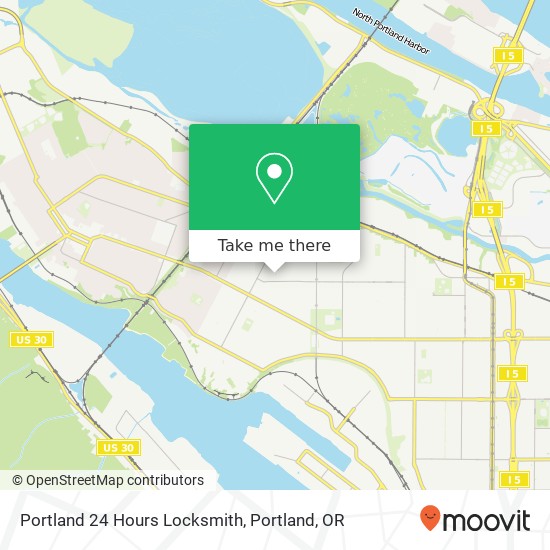 Mapa de Portland 24 Hours Locksmith