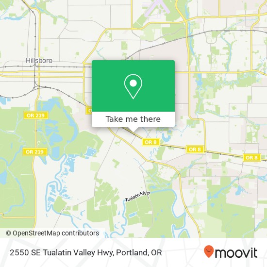 Mapa de 2550 SE Tualatin Valley Hwy