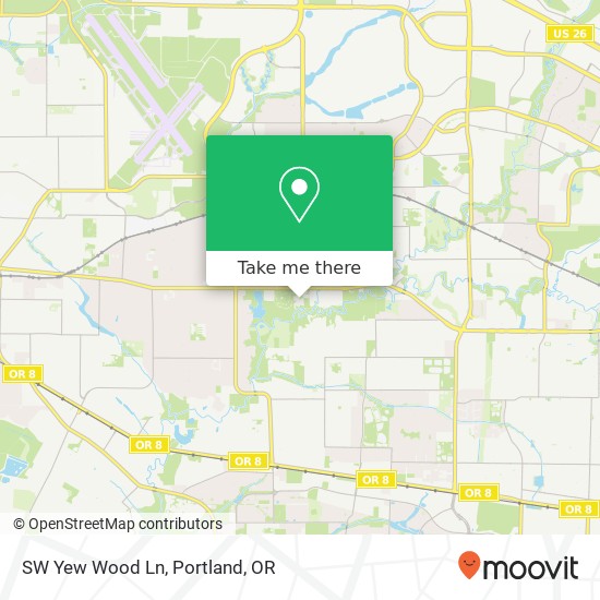 Mapa de SW Yew Wood Ln