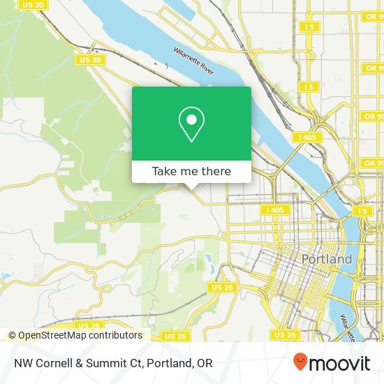 Mapa de NW Cornell & Summit Ct