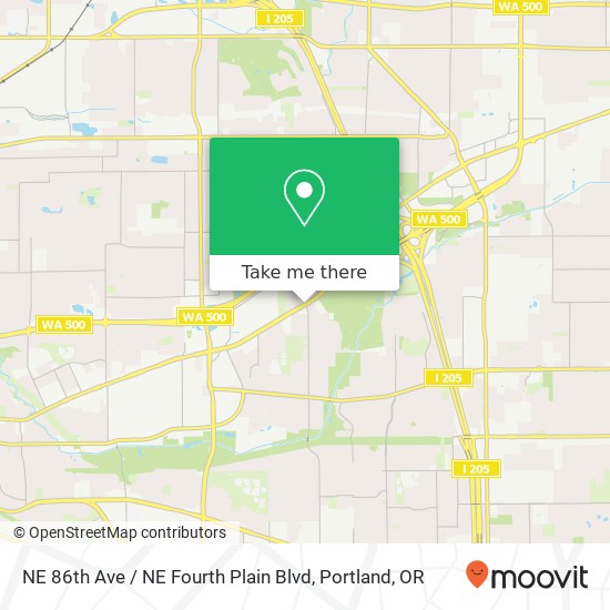 NE 86th Ave / NE Fourth Plain Blvd map