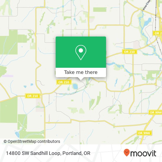 Mapa de 14800 SW Sandhill Loop