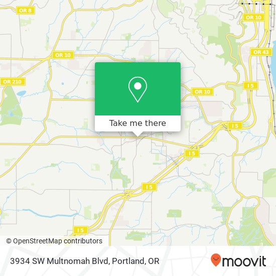 Mapa de 3934 SW Multnomah Blvd