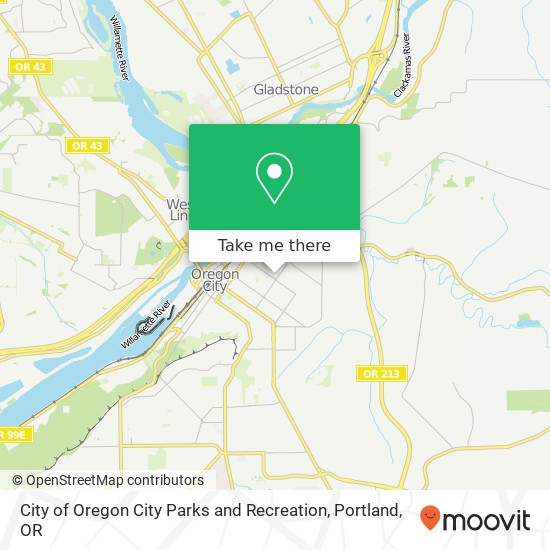 Mapa de City of Oregon City Parks and Recreation
