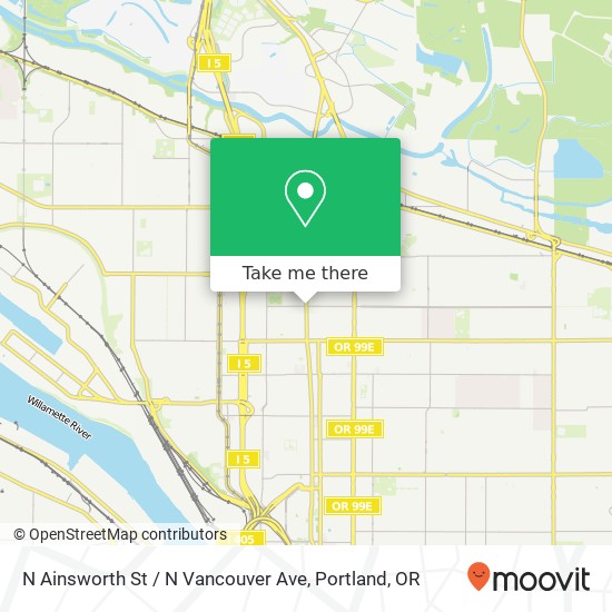 Mapa de N Ainsworth St / N Vancouver Ave